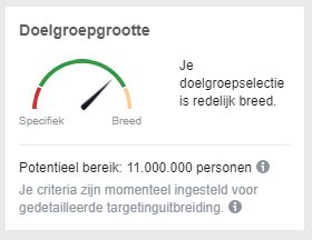 Doelgroepgrootte